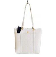 Cartera Tote Monogram Tommy Hilfiger - Blanca